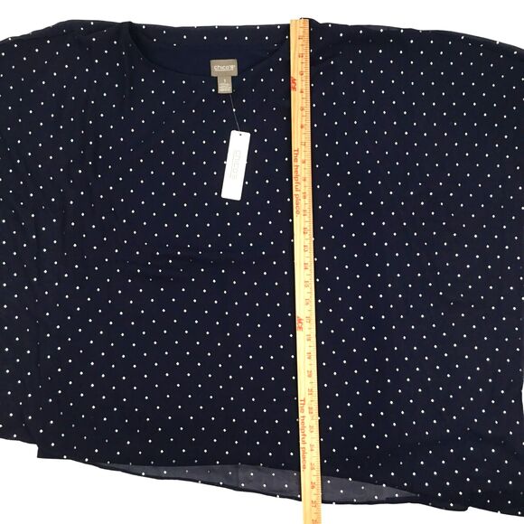 Chico's Jayma Kimono Layered Top sz 1 Small Rhinestones Asymmetric Hem Blue NEW - Picture 16 of 16